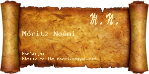 Móritz Noémi névjegykártya